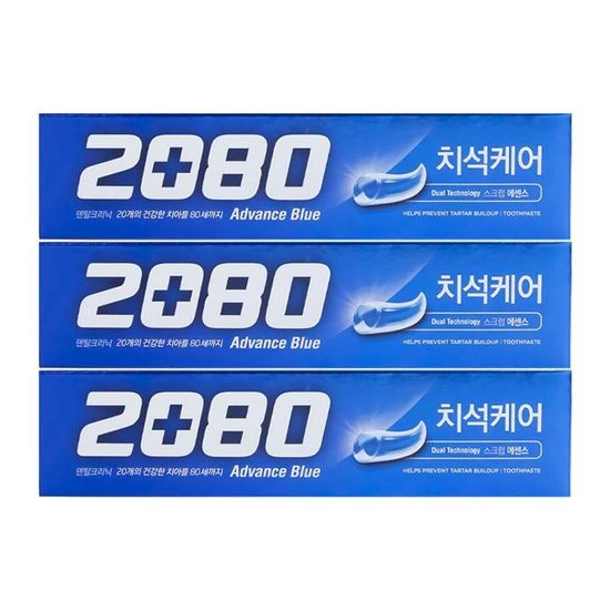 2080 어드밴스 블루 치약 120g 3입(WB2A4DE)