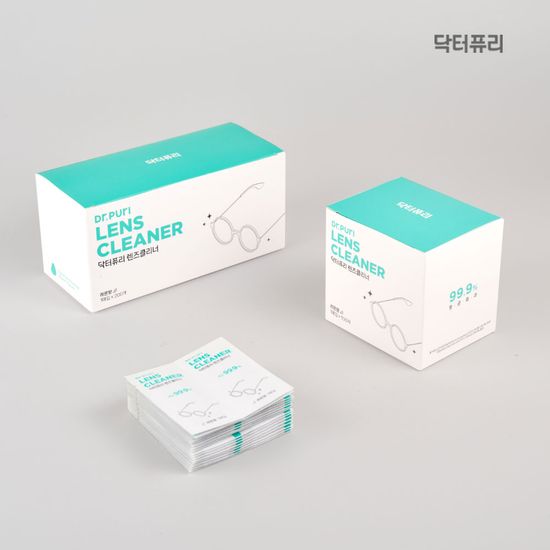 닥터퓨리 렌즈클리너 항균티슈 200매 레몬향 안경닦이