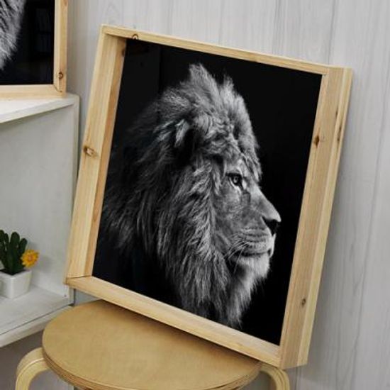 tf851-우드프레임액자_흑백카리스마사자(중형)