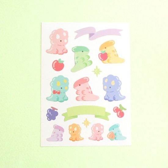 버블 공룡 리무버블스티커