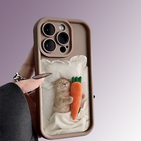 아이폰15 14 13 12 11 잠자는 아기 고양이 젤리케이스