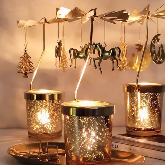 초를 켜면 회전하는 캔들 홀더