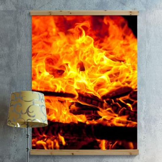 gb48-우드스크롤_90CmX120Cm_활활타는장작불