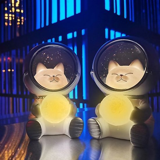  비행사 우주곰 우주냥 비행사 LED 미니 무드등
