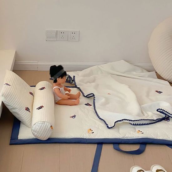 접이식 간편간단 순면 낮잠 이불 쿠션 베개 가방세트