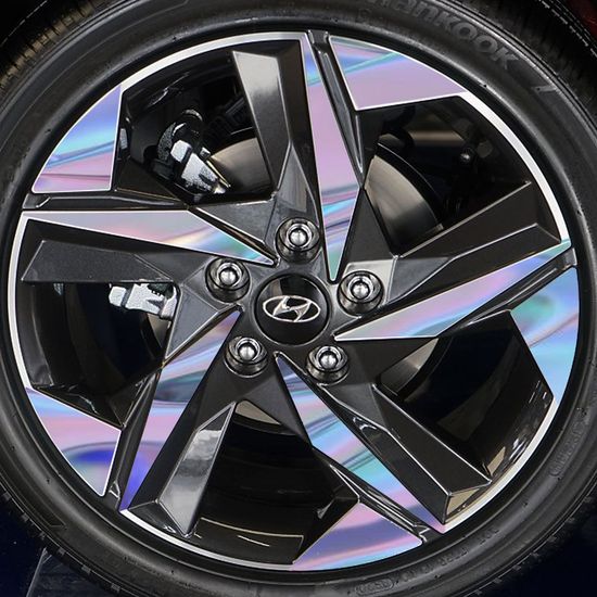 홀로그램 휠스티커 아반떼CN 17인치,휠4짝분
