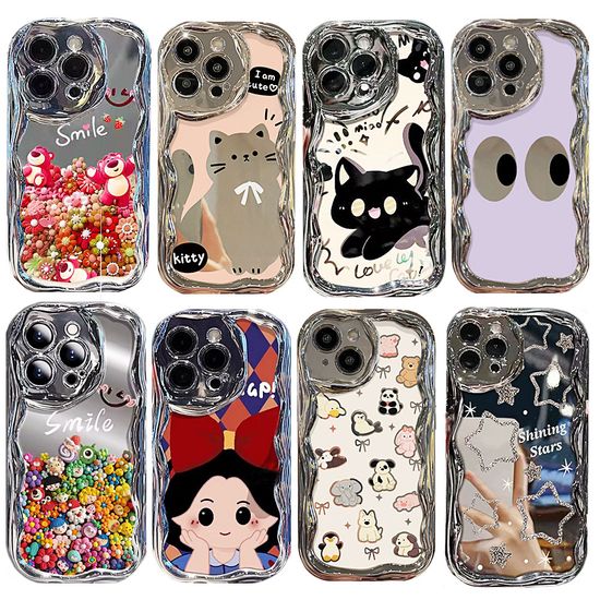 갤럭시 a32 a34 a33 a31 a35 캐릭터 미러 물결 케이스