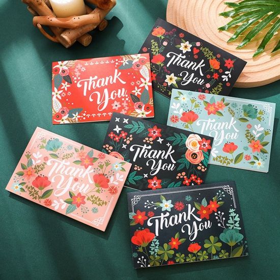 세트 6 매 감사 땡큐화 야생 카드(WF8BF4A)
