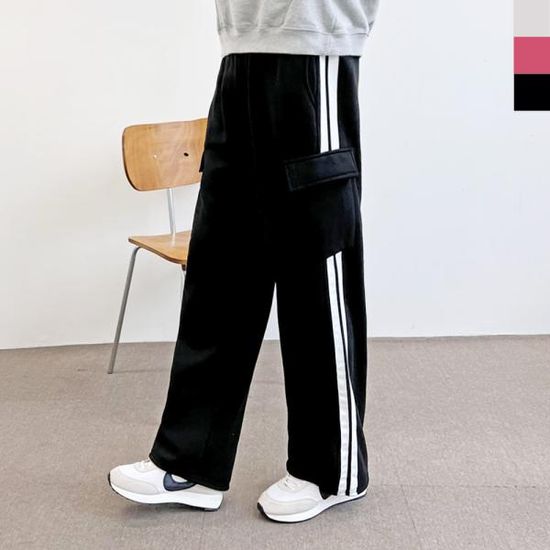 남자 투라인 카고 와이드 팬츠 기모 안감 겨울 바지