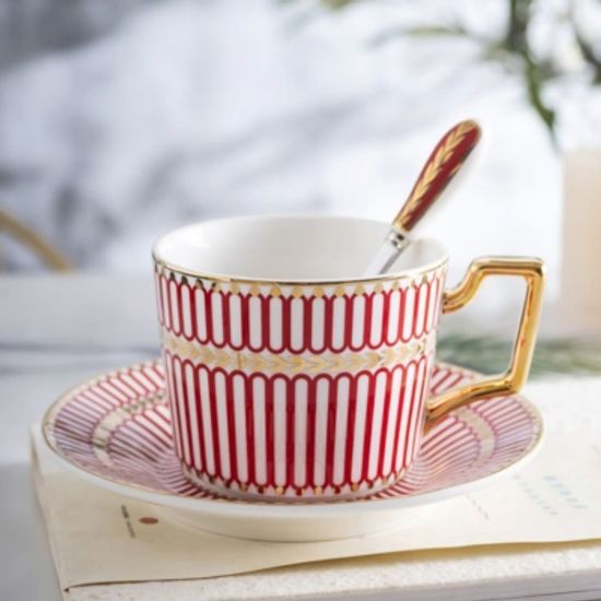 유럽풍 클래식 골드라인 커피잔 세트