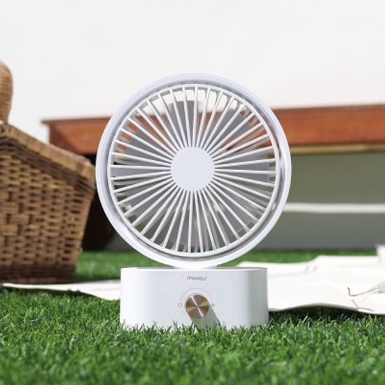[무아스] 모던심플 탁상용 무선 선풍기 자동회전