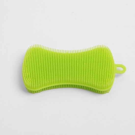 안심 실리콘 수세미(직사각) /주방용 설거지수세미