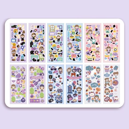 DIY 스티커 데코 키링 꾸미기 아크릴 팬던트 만들기 