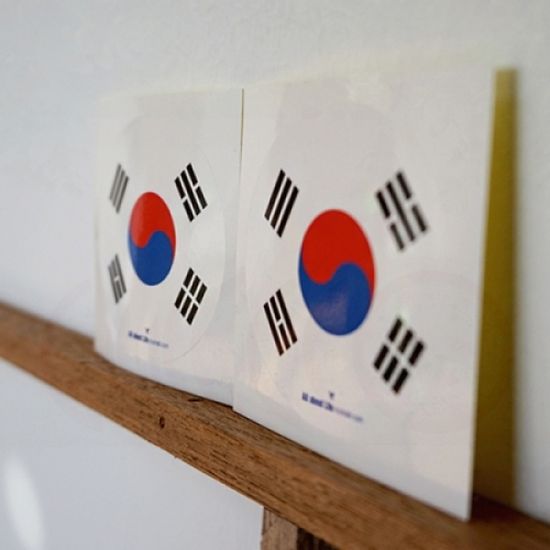 원형 태극기 스티커(10매1set)