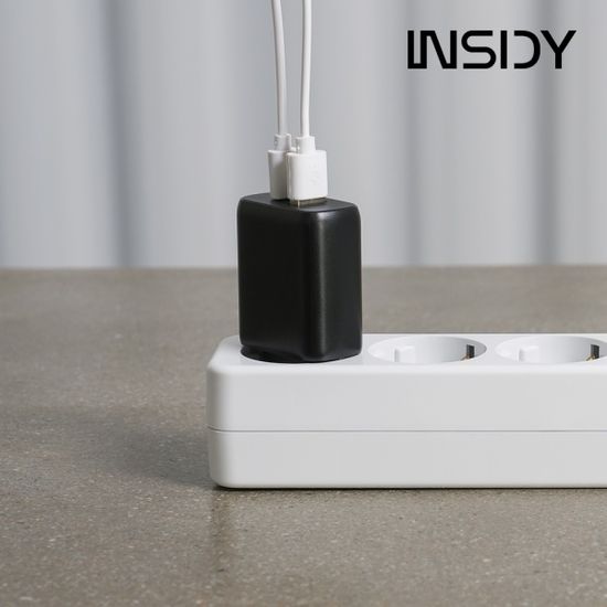 인사이디 2포트 듀얼 초고속 정품 충전기 IPC-25W