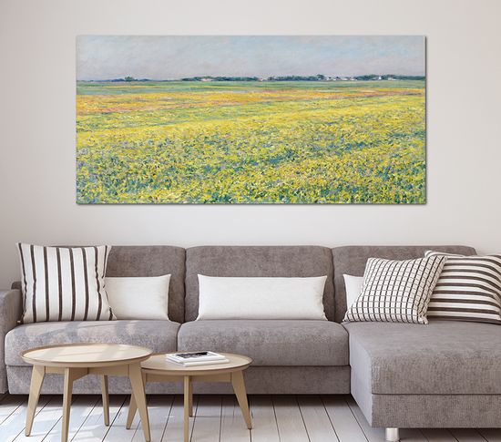 구스타브카유보트 노란들판 인테리어 명화 액자 대형