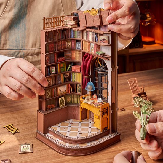 핸즈크라프트 DIY 미니어처 하우스 조용한 코너 책방