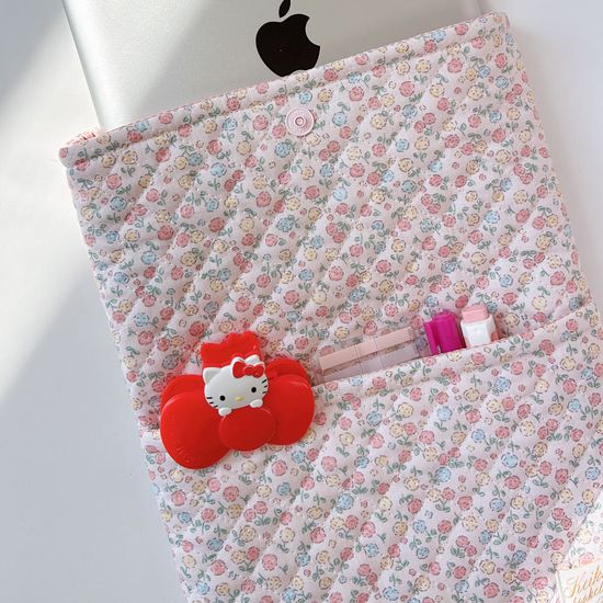 빈티지플럼 패브릭 책 아이패드 파우치