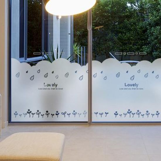 창문 유리창 컷팅안개시트지 촉촉한새싹01 S-A