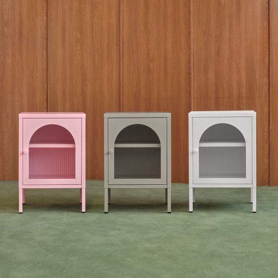 오젠 반타원 철제 협탁 3colors