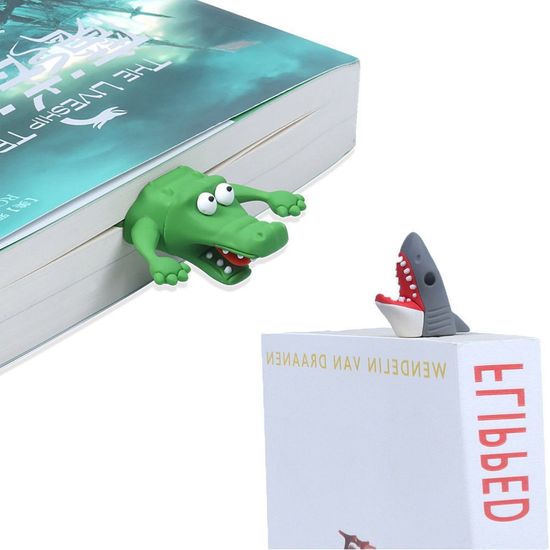 3D 책갈피 귀여운 상어 북마크 악어 북갈피(WFGDCL9)