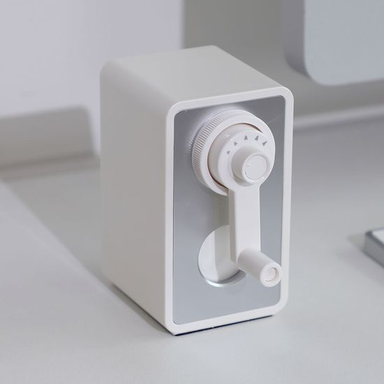 화이트 5단계 수동 연필깍이