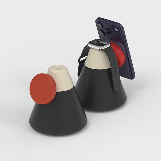 2in1 맥세이프 Qi2 고속 무선 충전기 인테리어 오브제