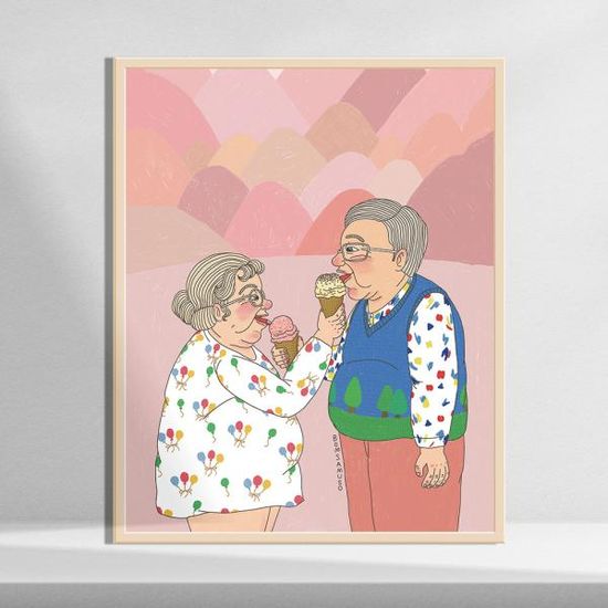 아이스크림, 봄사무소 그림 인테리어 거실 액자