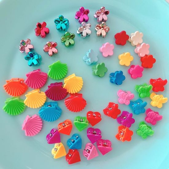 미니 데이지 나비 하트 조개 집게핀(10개 1세트)