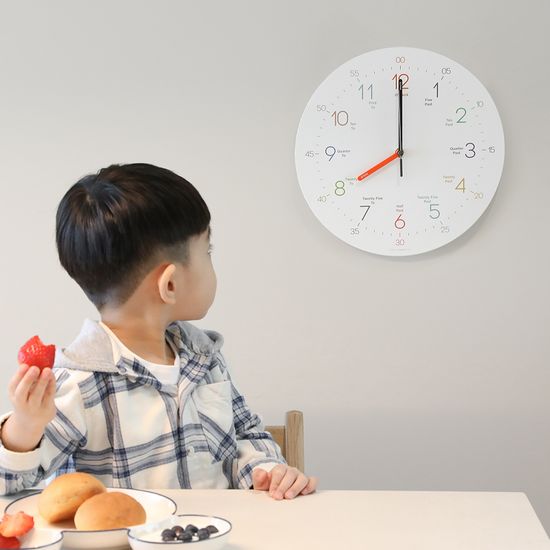 무아스 이지러닝 무소음 교육용 어린이 벽시계