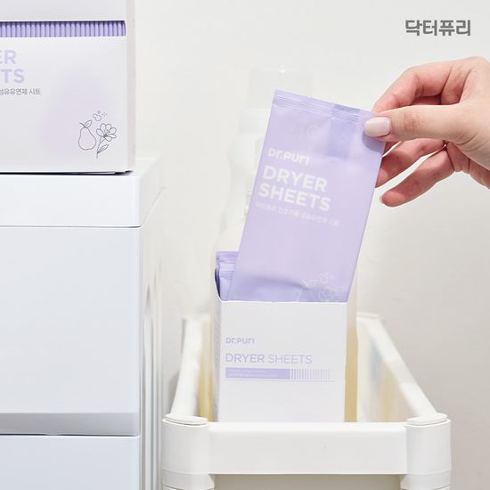 건조기용 섬유유연제시트 40매 화이트미스트 개별포장