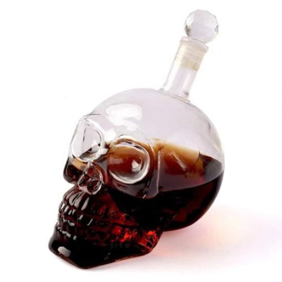 빈티지 레트로 스컬 위스키주병 1개(WFGYW0Z)