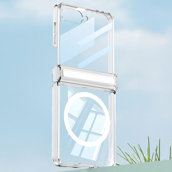 갤럭시 z플립7 자석 힌지 맥세이프 호환 투명 케이스