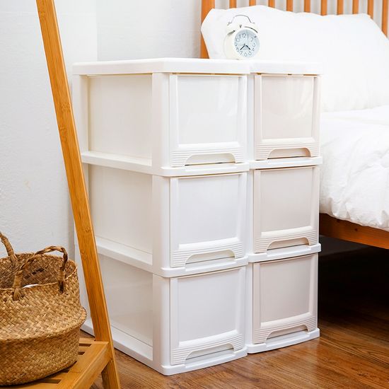 모던 틈새 슬림 서랍장 3단 (바퀴별매) 옷 수납장