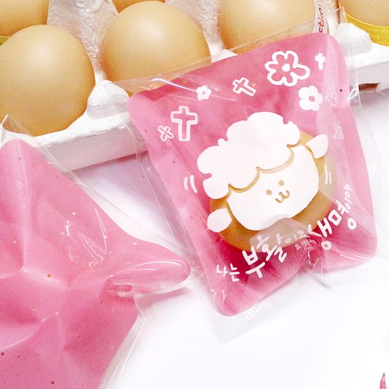 부활절 달걀 1구 접착비닐 (100개, 4종set)_BF