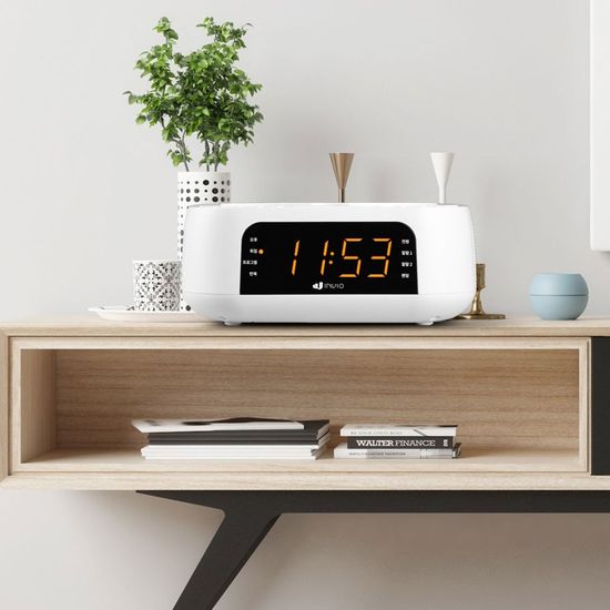 인비오 CD플레이어 블루투스 라디오 시계 알람