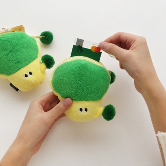 핑크풋 브로콜리 동전지갑