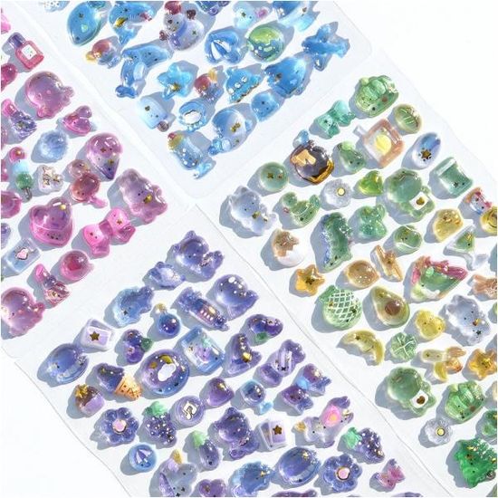 핑크풋 컬러물방울드롭스티커