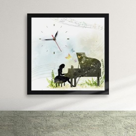 iz118-피아노치는 소녀 액자시계