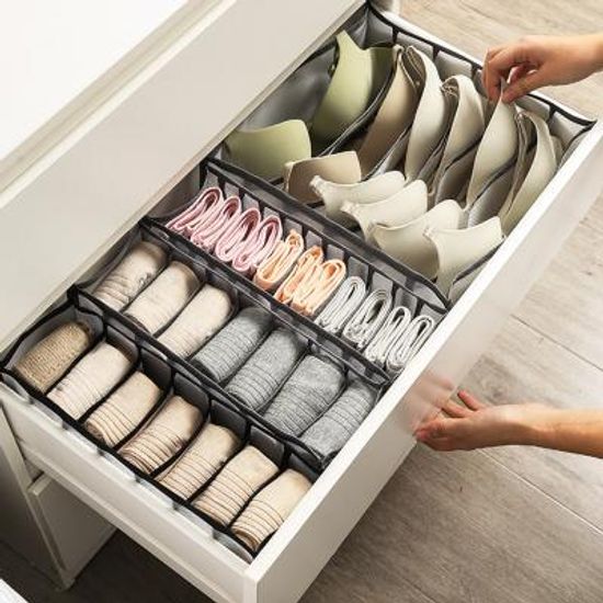 메쉬 반투명 속옷 양말 수납 정리 서랍칸막이 (11칸)