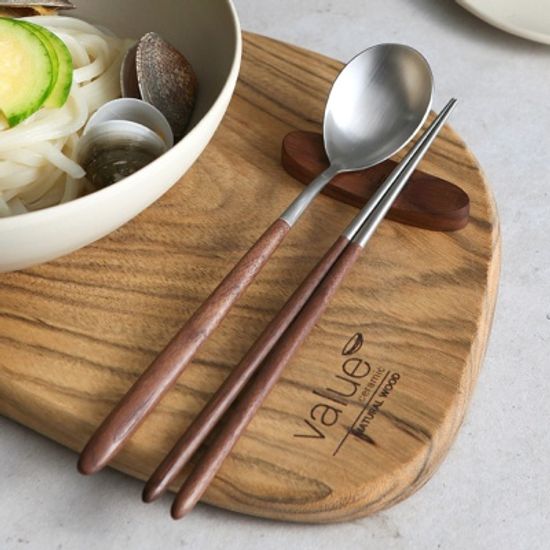 호두나무 커트러리 실버 한식 젓가락