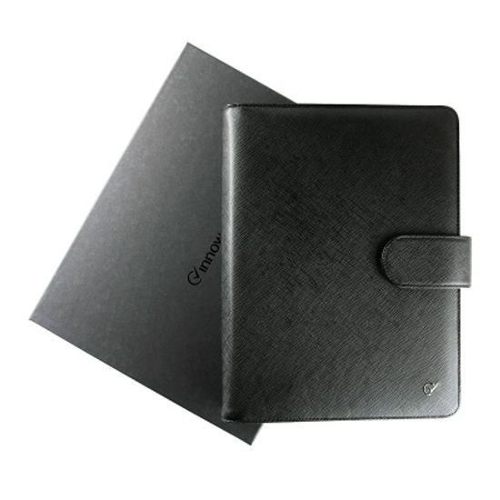 웍스 천연가죽 6공바인더 돌체 블랙-맥시 PAO-1001