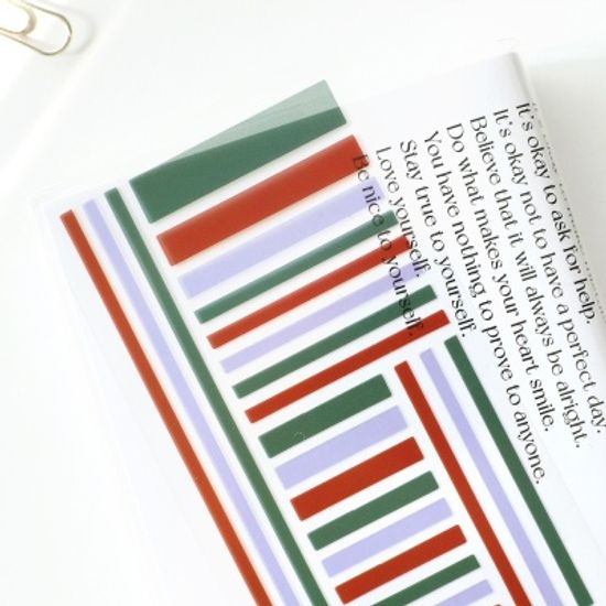 피그먼트 투명 스티커 - Square 8종 세트