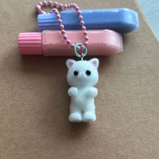 먼지 고양이 군번줄 키링
