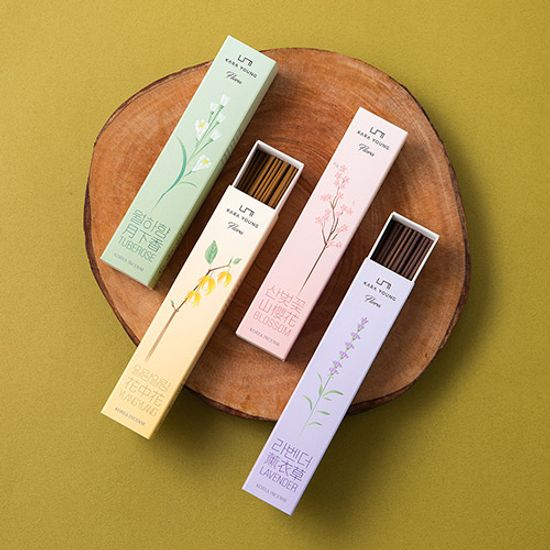 카라영 인센스 플로라 4종 세트+홀더