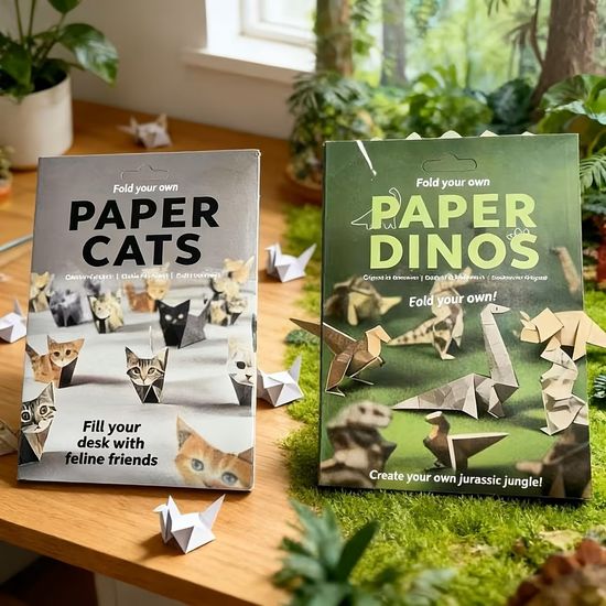 강아지 고양이 공룡 종이접기 키트 쓸데없는 만들기