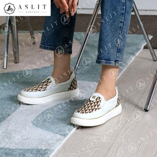 [애슬릿]발편한 밴딩 소 가죽 슬립온 스니커즈