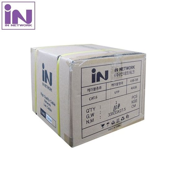 인네트워크 CAT.6 UTP 랜케이블 옥외용 블랙/300M