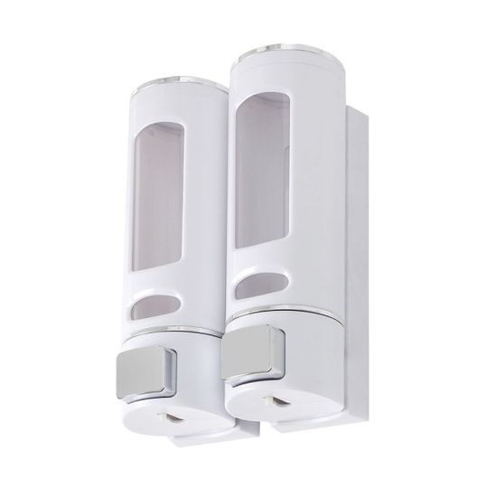 플러스 벽걸이 물비누 디스펜서 2구(400ml) (화이트)