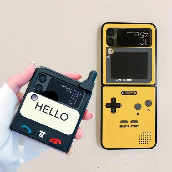 갤럭시z플립5 레트로 안테나 전화기 게임기 폰 케이스